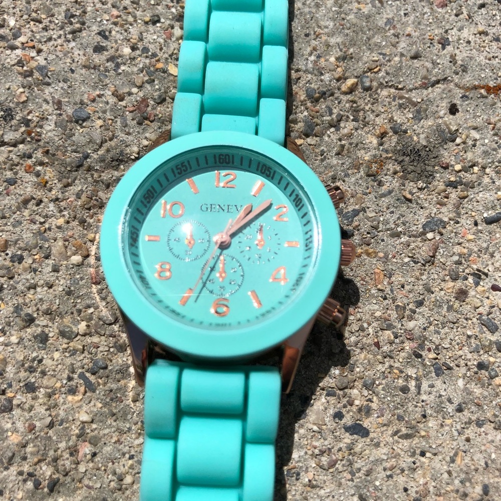 Turquoise Silicon Gummy Watch